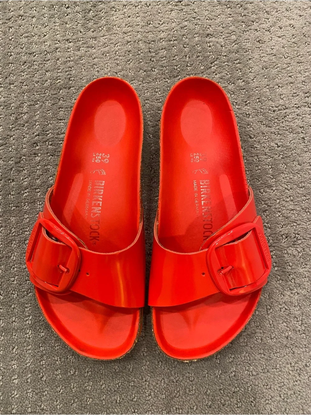 Birkenstock Red Big Buckle Madrid Sandals